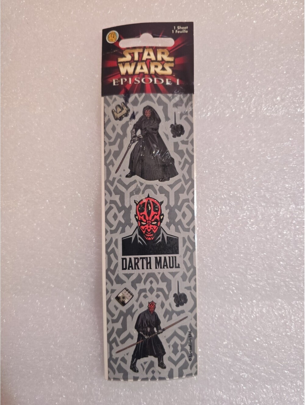 SandyLion STAR WARS Episode I - DARTH MAUL Sith Lord, Sticker Sheet, Sealed